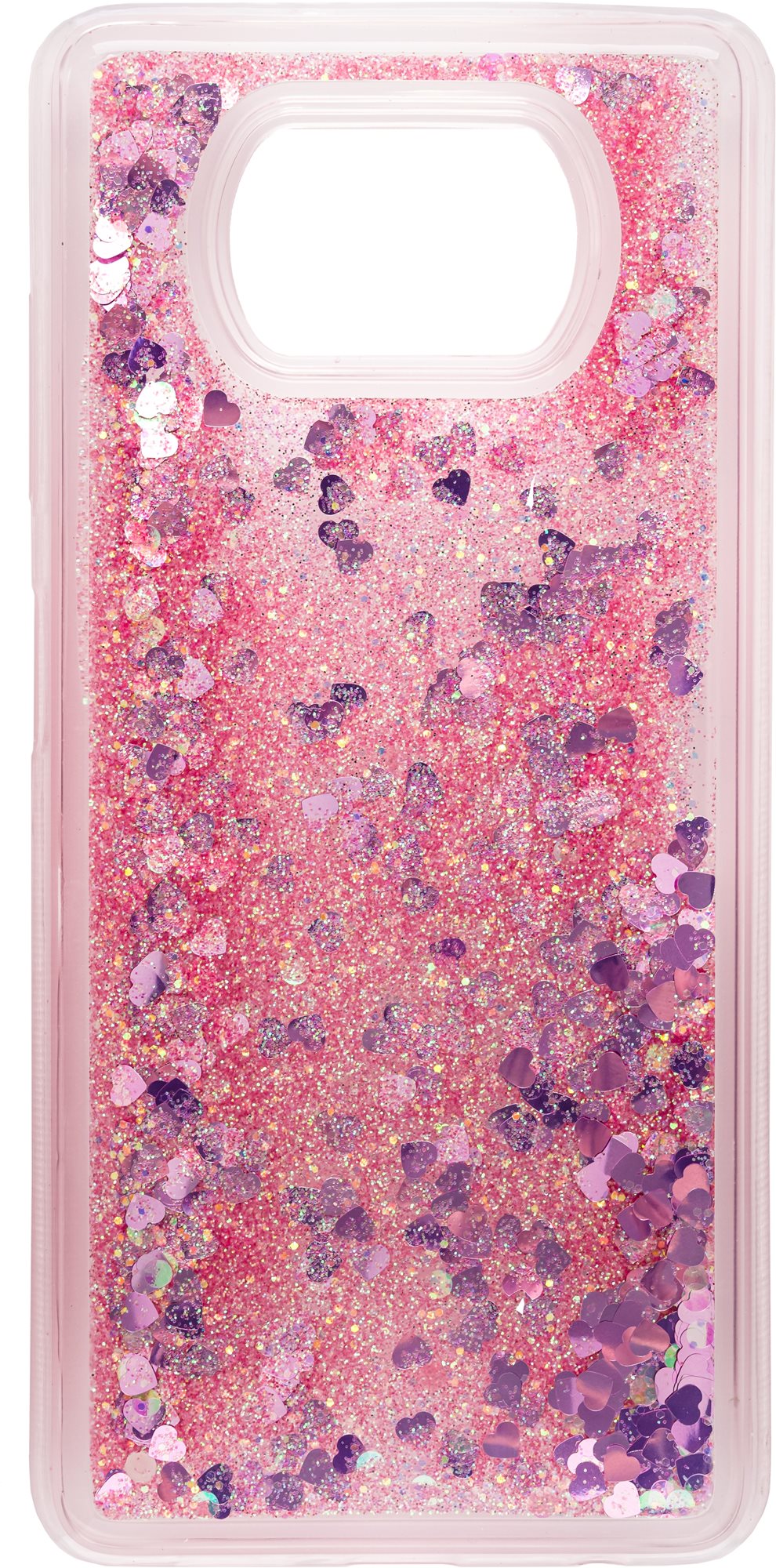 iWill Glitter Liquid Heart POCO X3 Pro rózsaszín tok