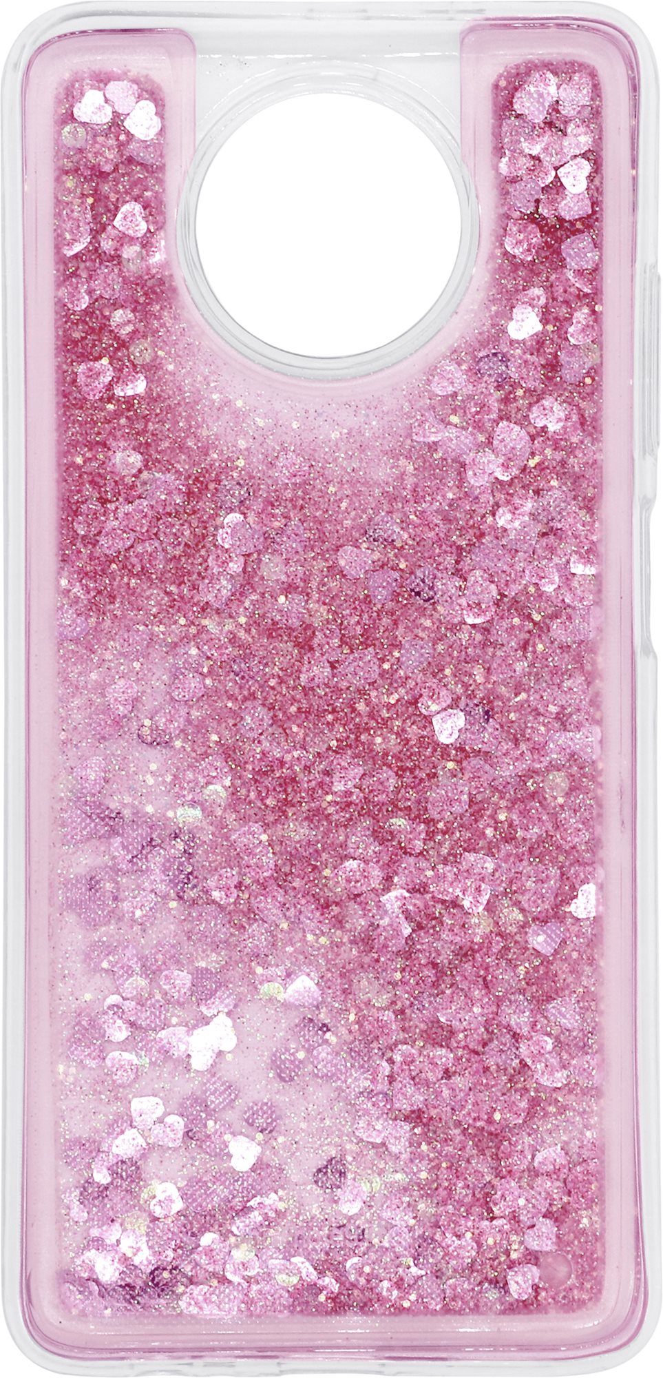 iWill Glitter Liquid Heart Xiaomi Redmi Note 9T 5G rózsaszín tok