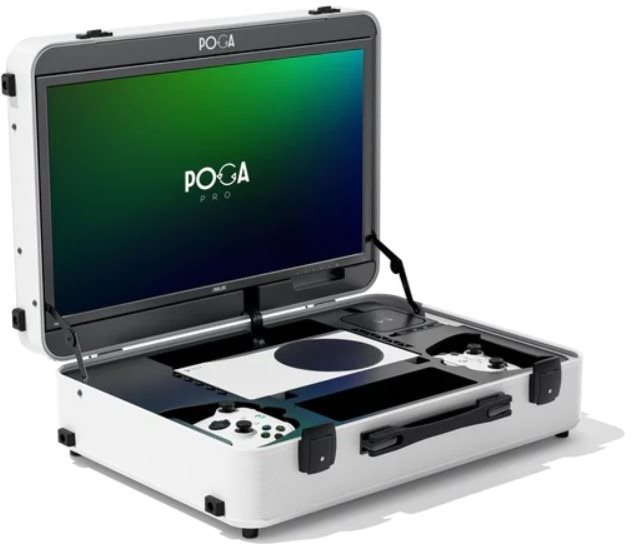 POGA Pro - Xbox Series LCD monitorral - Utazótáska játékkonzolokhoz, fehér