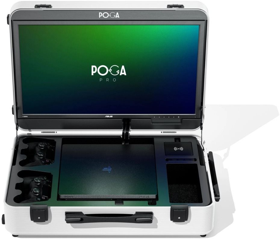POGA Pro - PlayStation 4 Slim LCD monitorral utazótáska, fehér