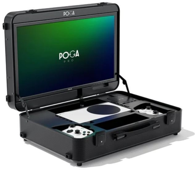 POGA Pro - Xbox Series LCD monitorral - Utazótáska játékkonzolokhoz, fekete