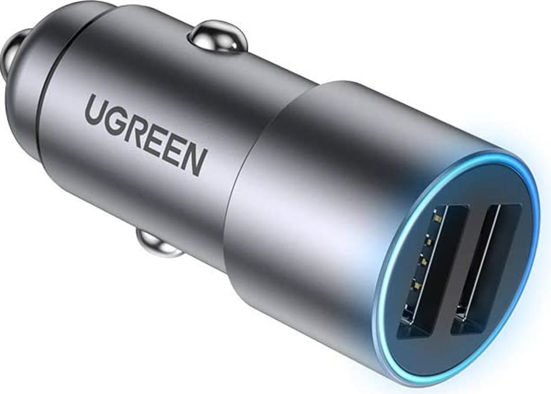 UGREEN 24W Dual USB-A Car Charger (Gray)