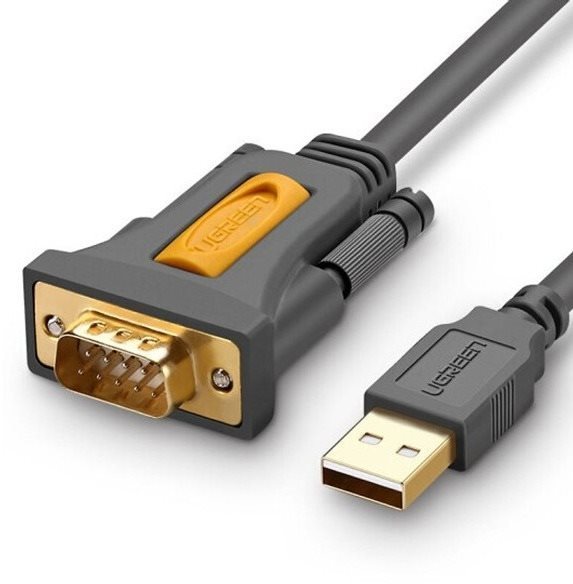 Ugreen USB 2.0 to RS-232 COM Port DB9 (M) Adapter Cable Szürke 1,5 m
