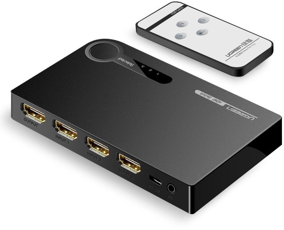 Ugreen HDMI 3 In 1 Out Switcher Black