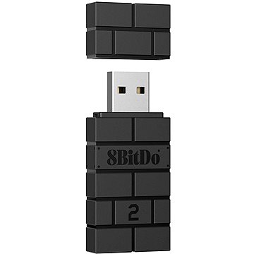 E-shop 8BitDo USB Wireless Adapter 2 - Black - Nintendo Switch / PC