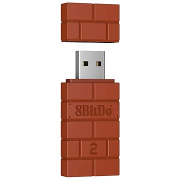 E-shop 8BitDo USB Wireless Adapter 2 - Brown - Nintendo Switch / PC