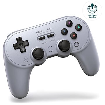 E-shop 8BitDo Pro 2 Wireless Controller (Hall-Effekt Joystick) - Gray Edition - Nintendo Switch