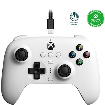 E-shop 8BitDo Ultimate Wired Controller (Hall Effect Joystick) - White - Xbox