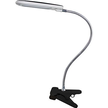 LED stolní lampička s vypínačem a klipem BAZ 5W/230V/4000K/340Lm/120°/IP20, černá