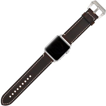 Eternico Leather Band 2 pro Apple Watch 38mm / 40mm / 41mm tmavě hnědý