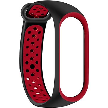 Eternico Sporty pro Xiaomi Mi band 5 / 6 solid black and red