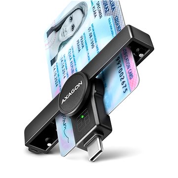 E-shop AXAGON CRE-SMPC Smart Crd / ID Card PocketReader - USB-C