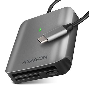E-shop AXAGON CRE-S3C, 3-slot & lun card reader, UHS-II support, SUPERSPEED USB-C