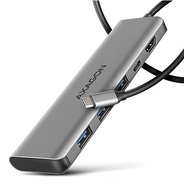 E-shop AXAGON HMC-5H, 5-in-1 Hub, USB-C 5Gbps, 3x USB-A, HDMI 4k/30Hz, PD 100W, USB-C Kabel 100 cm