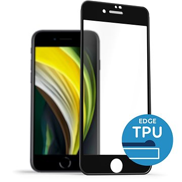 E-shop AlzaGuard 2.5D Glass mit TPU Rahmen für iPhone 7 / 8 / SE 2020 / SE 2022 - schwarz