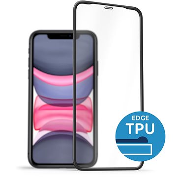 E-shop AlzaGuard 2.5D Glass mit TPU Rahmen für iPhone 11 / XR - schwarz