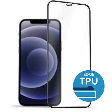 E-shop AlzaGuard 2.5D Glass mit TPU Rahmen für iPhone 12 / 12 Pro - schwarz