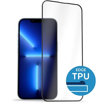E-shop AlzaGuard 2.5D Glass mit TPU Rahmen für iPhone 13 Pro Max / 14 Plus - schwarz