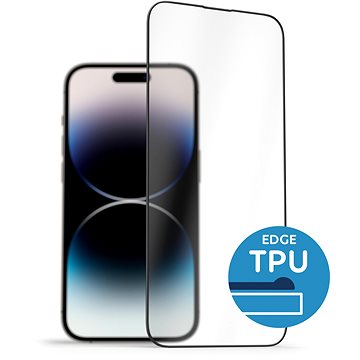 E-shop AlzaGuard 2.5D Glass mit TPU Rahmen für iPhone 14 Pro - schwarz