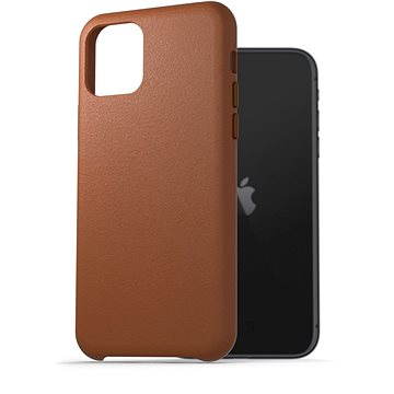 E-shop AlzaGuard Genuine Leather Case pro iPhone 11 Sattelbraun