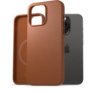 E-shop AlzaGuard Genuine Leather Case with Magsafe für das iPhone 15 Pro Max sattelbraun