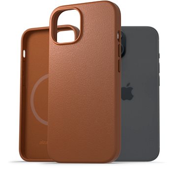 E-shop AlzaGuard Genuine Leather Case with Magsafe für das iPhone 15 sattelbraun