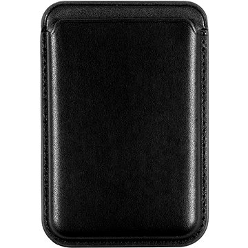 AlzaGuard Magnetic Leather Card Wallet černá