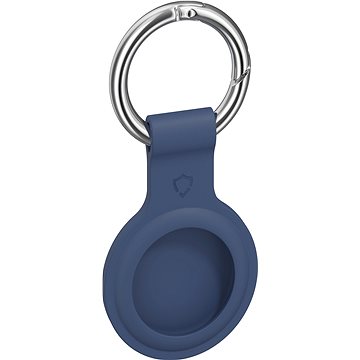 AlzaGuard Silicone Keychain na Airtag modrá