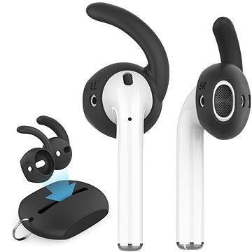 AhaStyle AirPods EarHooks 3 páry černá