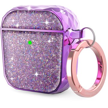 AhaStyle Glitter Protection Airpods 1&2 Case Purple