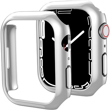 AhaStyle Premium PC Matte Electroplated pro Apple Watch 7 41mm Silver 2ks