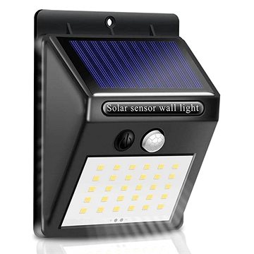 Alum LED solární svítidlo se senzorem pohybu a soumraku - studená bílá