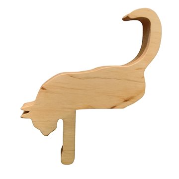 AMADEA Dřevěná dekorace kočka ležící, masivní dřevo, 17,5x15x2,5