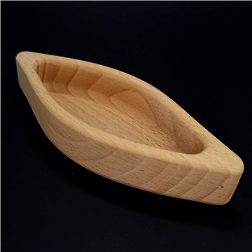 AMADEA Dřevěná miska ve tvaru listu, masivní dřevo, rozměr 17,2x7x3 cm