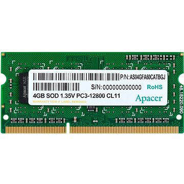 E-shop Apacer SO-DIMM 4 GB DDR3 1600 MHz CL11