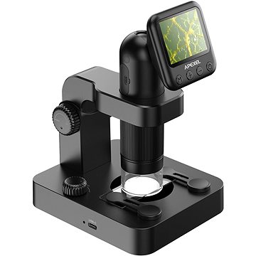 Apexel Mini Mini handheld 400-1200X Microscope camera lens kit with stand, screen, LED Light, micros