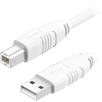 AlzaPower LinkCore USB A-B 1m bílý