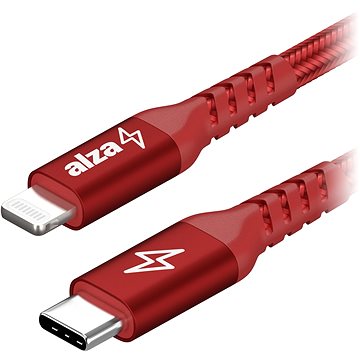 AlzaPower Alucore USB-C to Lightning MFi 1m červený