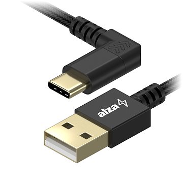 E-shop AlzaPower 90Core USB-A to USB-C 1m - schwarz
