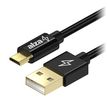 AlzaPower AluCore USB-A to Micro USB 1m černý