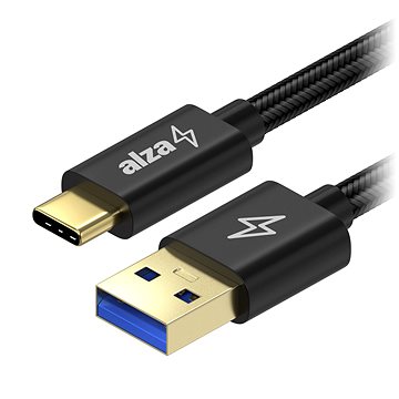 AlzaPower AluCore USB-A to USB-C 3.2 Gen 1 60W 5Gbps 1m černý