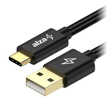AlzaPower AluCore Charge USB-A to USB-C 2.0 3m černý