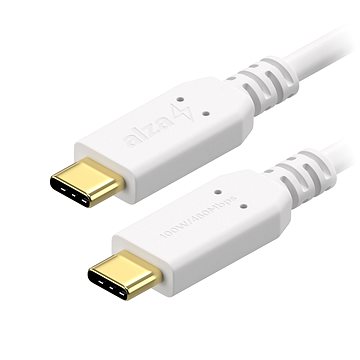 AlzaPower Core USB-C / USB-C 2.0, 5A, 100W, 1m bílý