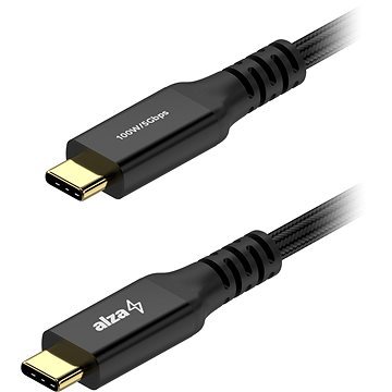 E-shop AlzaPower AluCore USB-C to USB-C 3.2 Gen 1 100W 1.5m schwarz