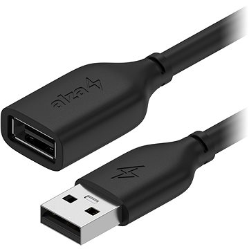 E-shop AlzaPower Core USB-A (M) auf USB-A (F) 2.0 - 2 m - schwarz