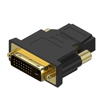 AlzaPower DVI-D (24+1) (M) to HDMI (F) FullHD černý
