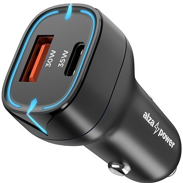 E-shop AlzaPower Car Charger P200 USB-A + USB-C Power Delivery 35W schwarz