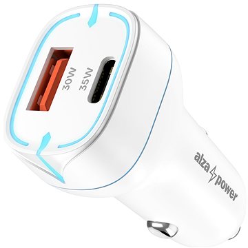 E-shop AlzaPower Car Charger P200 USB-A + USB-C Power Delivery 35W weiß