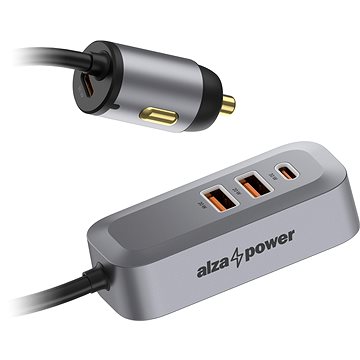 AlzaPower Car Charger X560 Multi Charge šedá