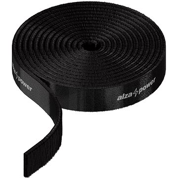 AlzaPower VelcroStrap+ Roll 1m černá